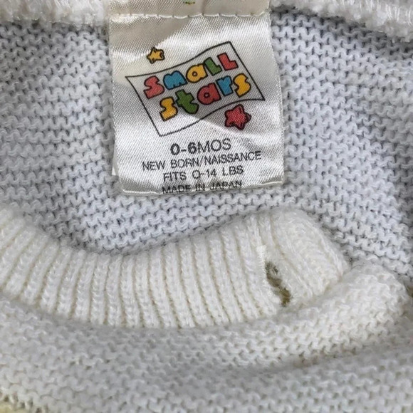 4/$20 Small Stars Knitted White Sweater - Picture 5 of 5
